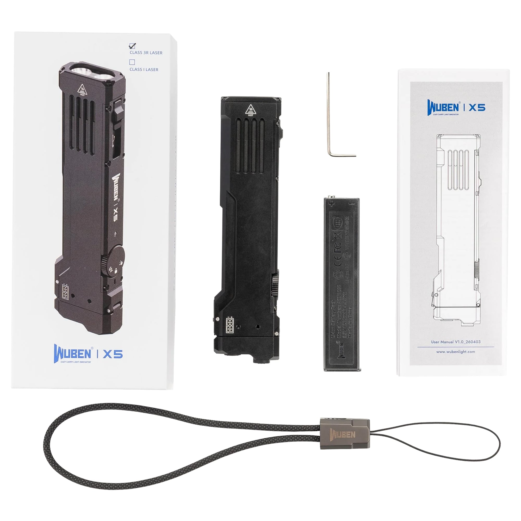Lampe Wuben X5 Class One 1300 lumens - Black