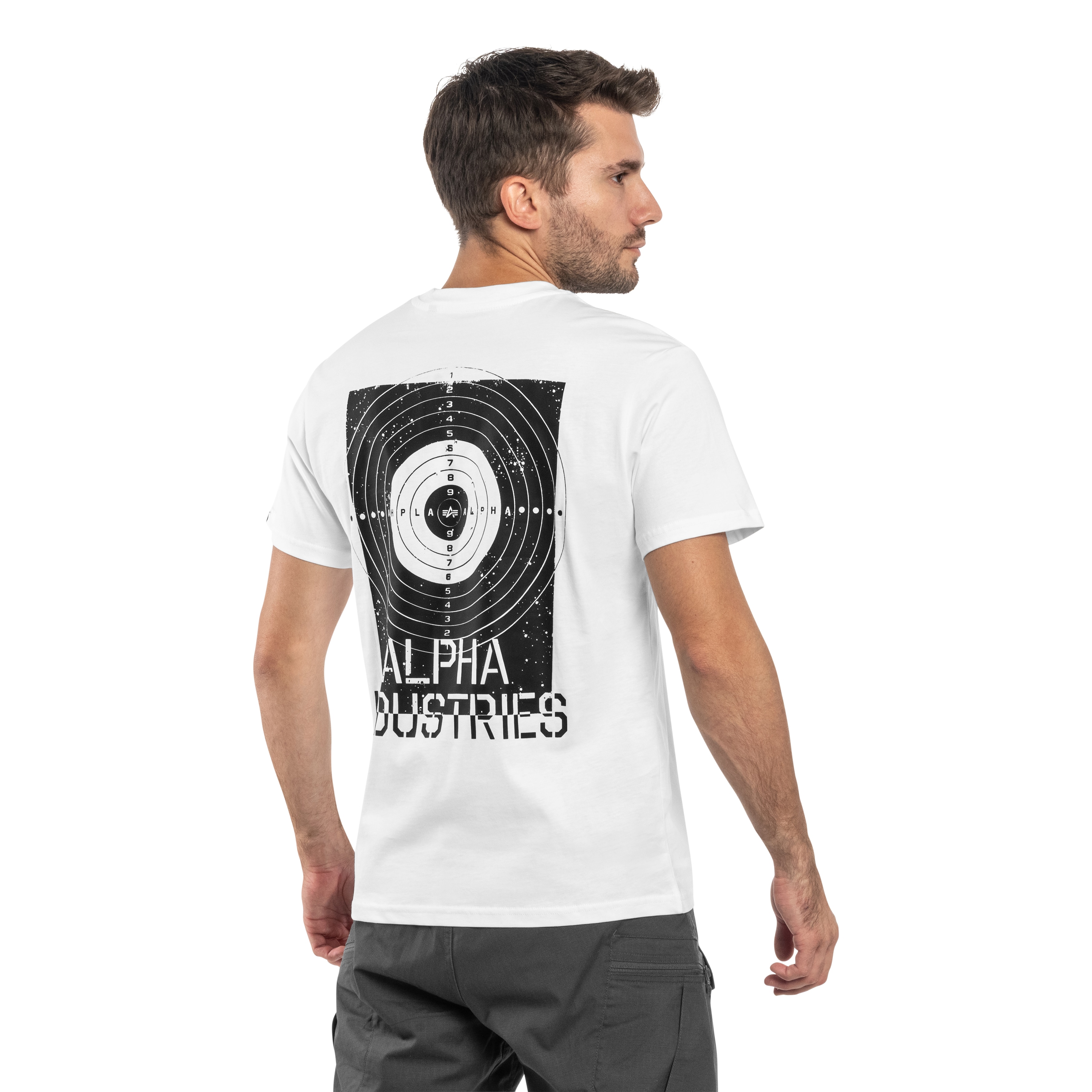 T-shirt Target Backprint Alpha Industries - White