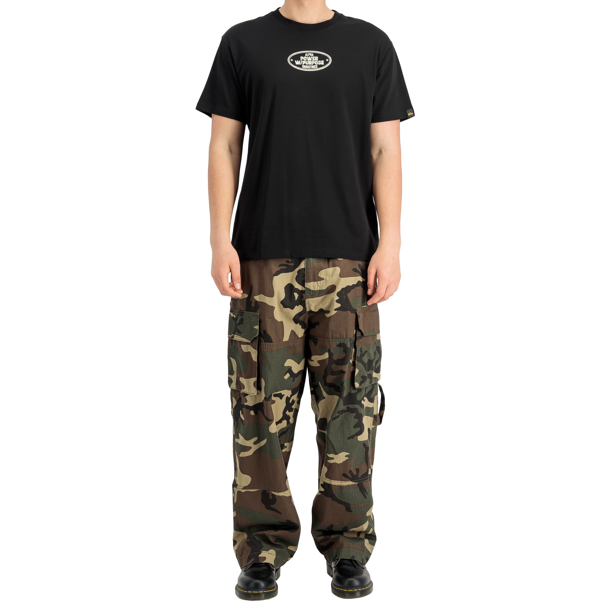 T-shirt Noseart Backprint Alpha Industries - Black