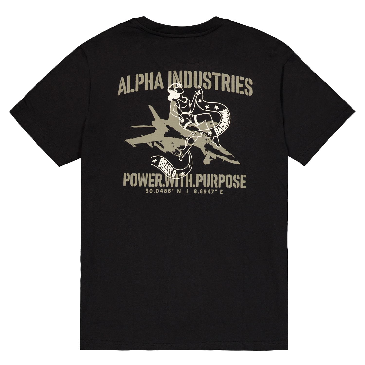 T-shirt Noseart Backprint Alpha Industries - Black