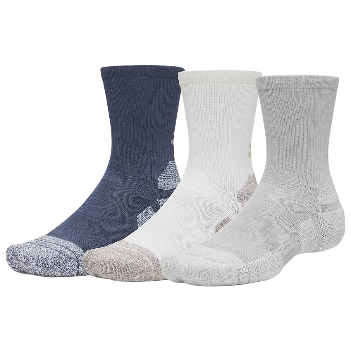 Chaussettes Under Armour Performance Tech Pro 3 paires - Titanium/Summit White/Clay Green