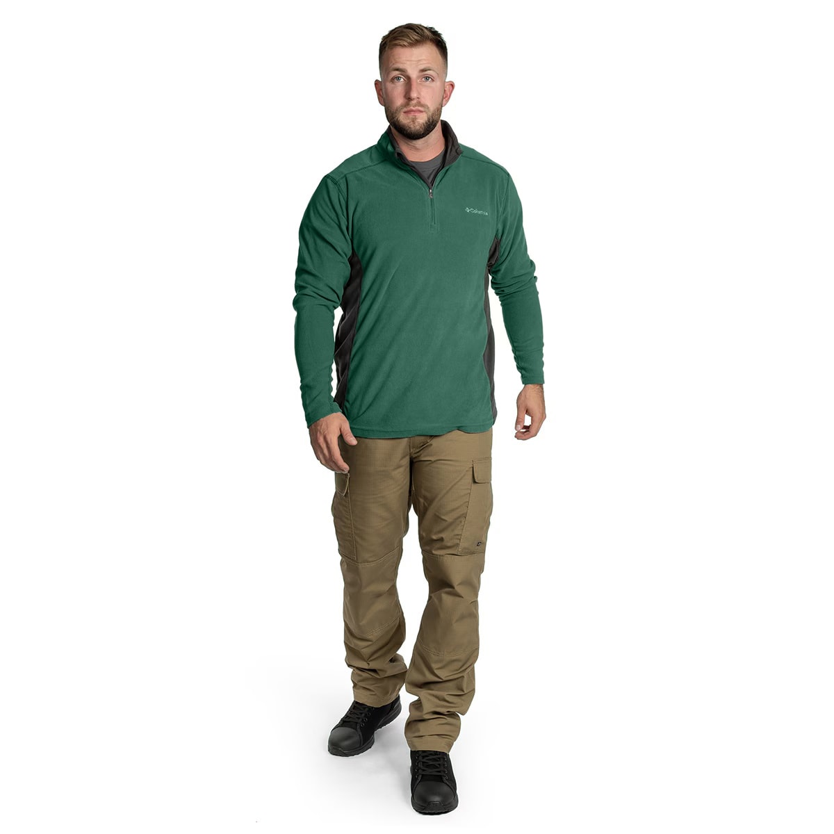 Polaire Columbia Klamath Range II Half Zip - Rain Forest/Black