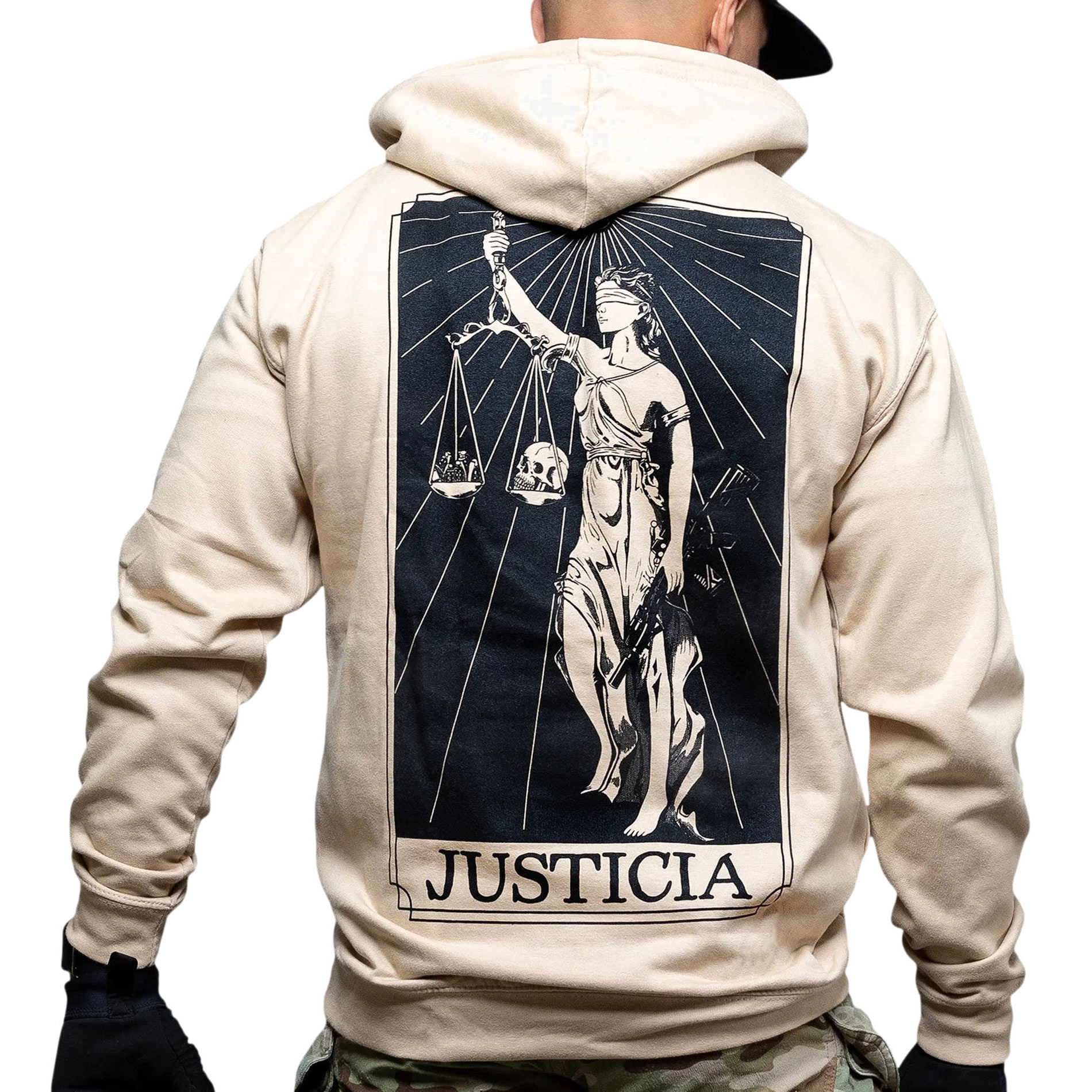 Sweat à capuche Justicia Hoodie Brothers in Arms - Sand
