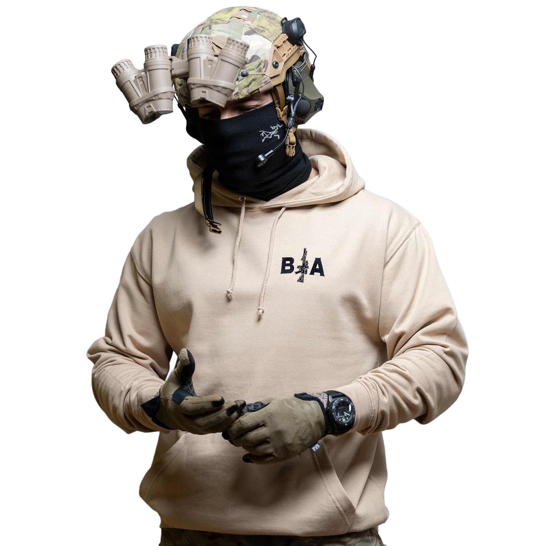 Sweat à capuche King of Spades Hoodie Brothers in Arms - Sand