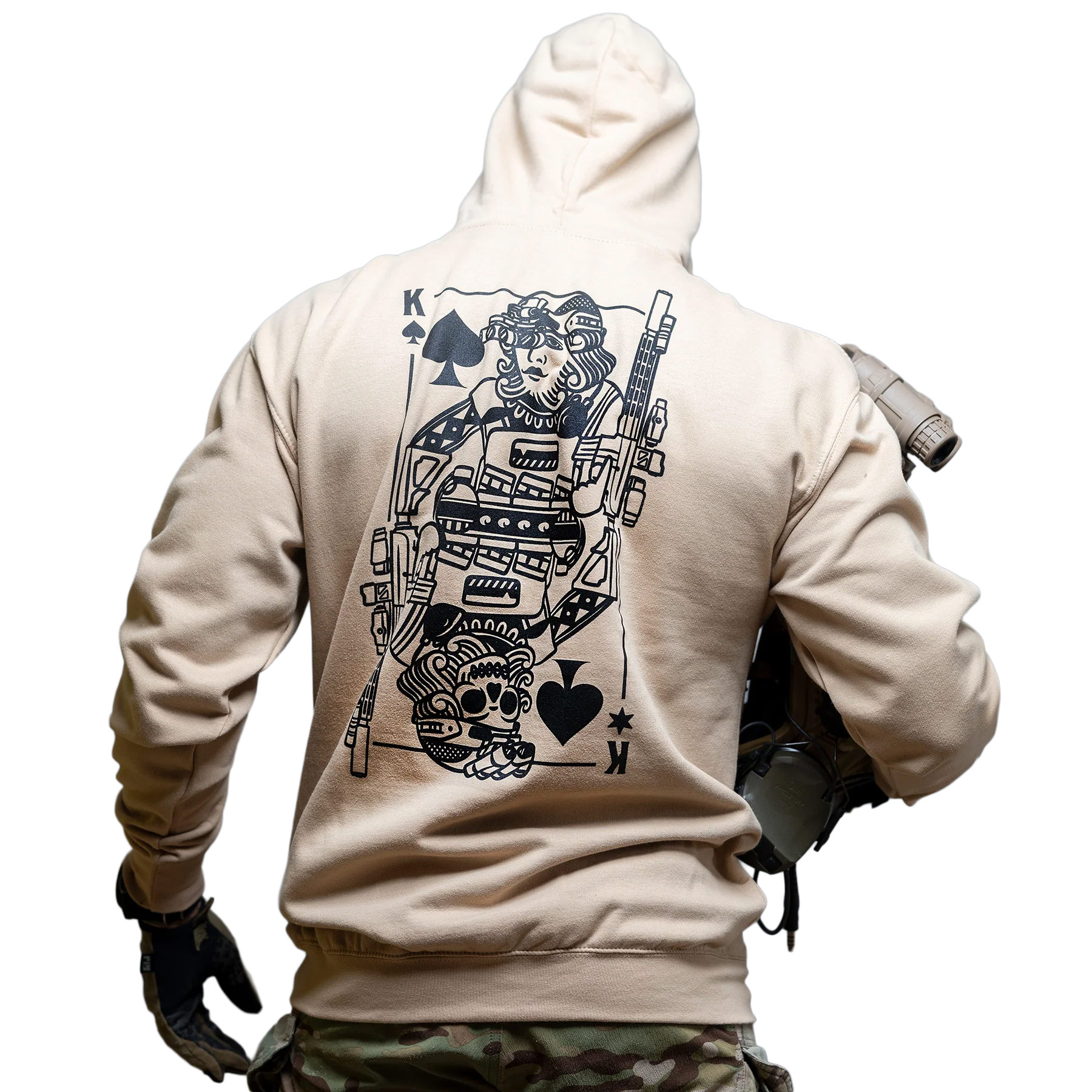 Sweat à capuche King of Spades Hoodie Brothers in Arms - Sand