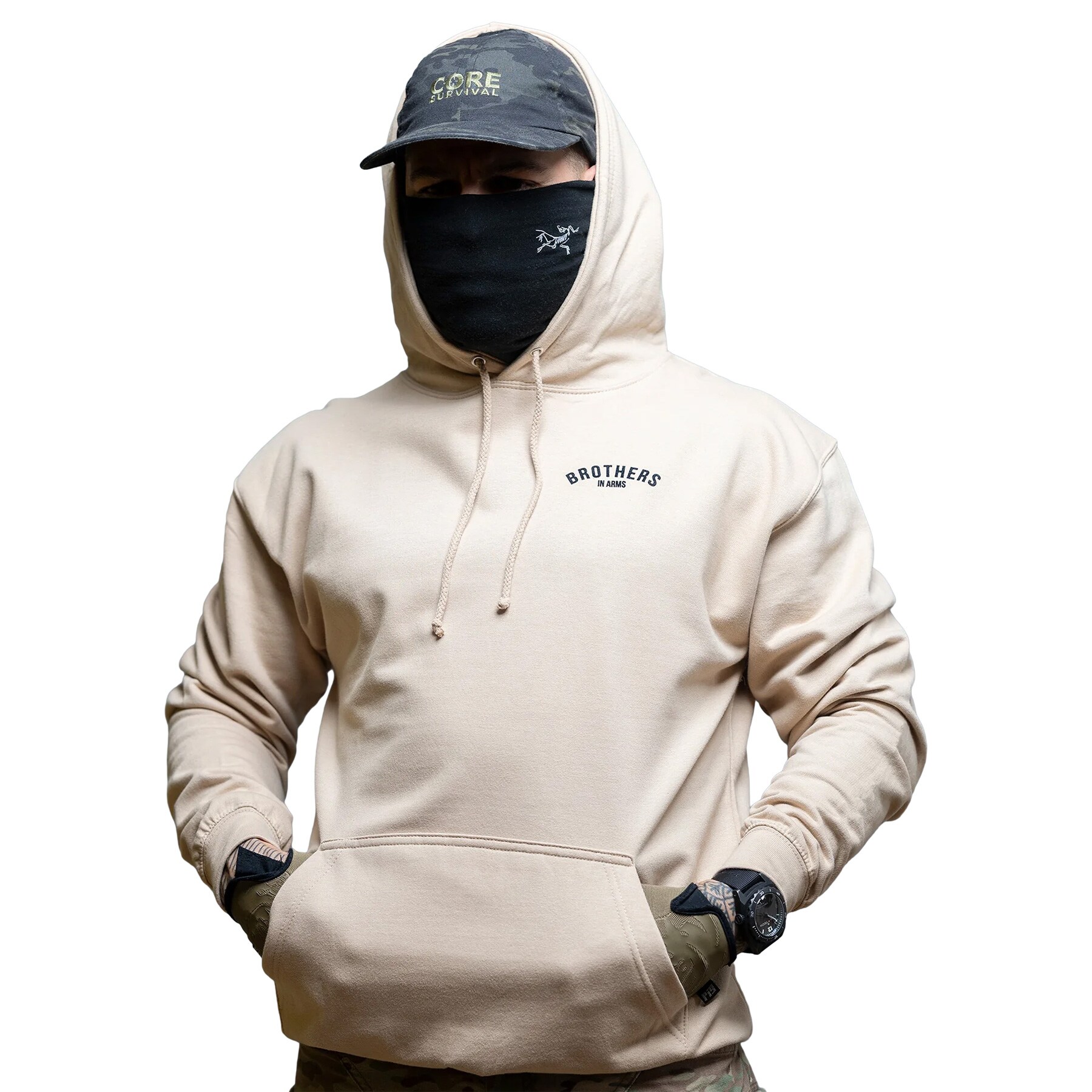 Sweat à capuche Team Hoodie Brothers in Arms - Sand