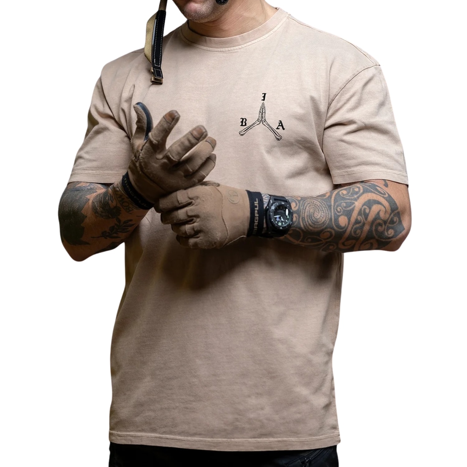 T-shirt Stay Violent Oversized Brothers In Arms - Coyote
