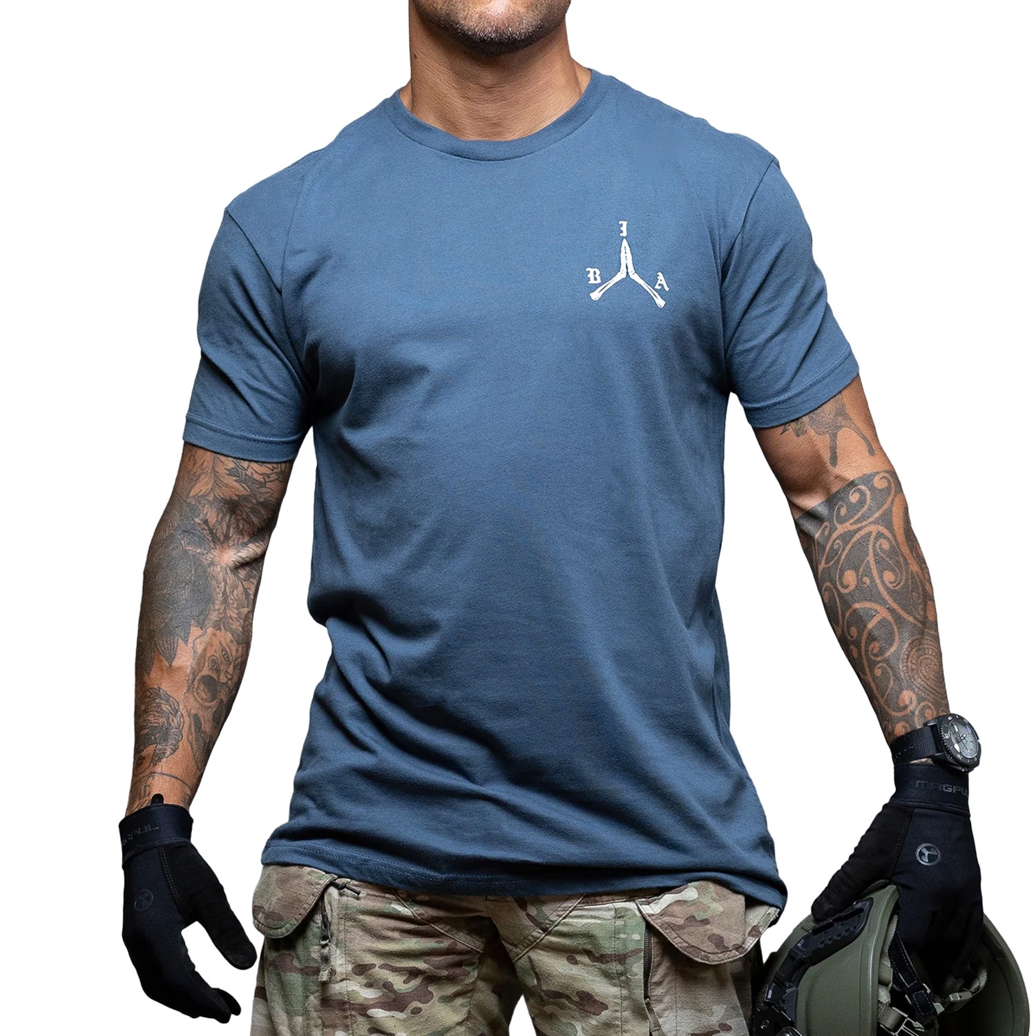 T-shirt Stay Violent Brothers In Arms - Indigo