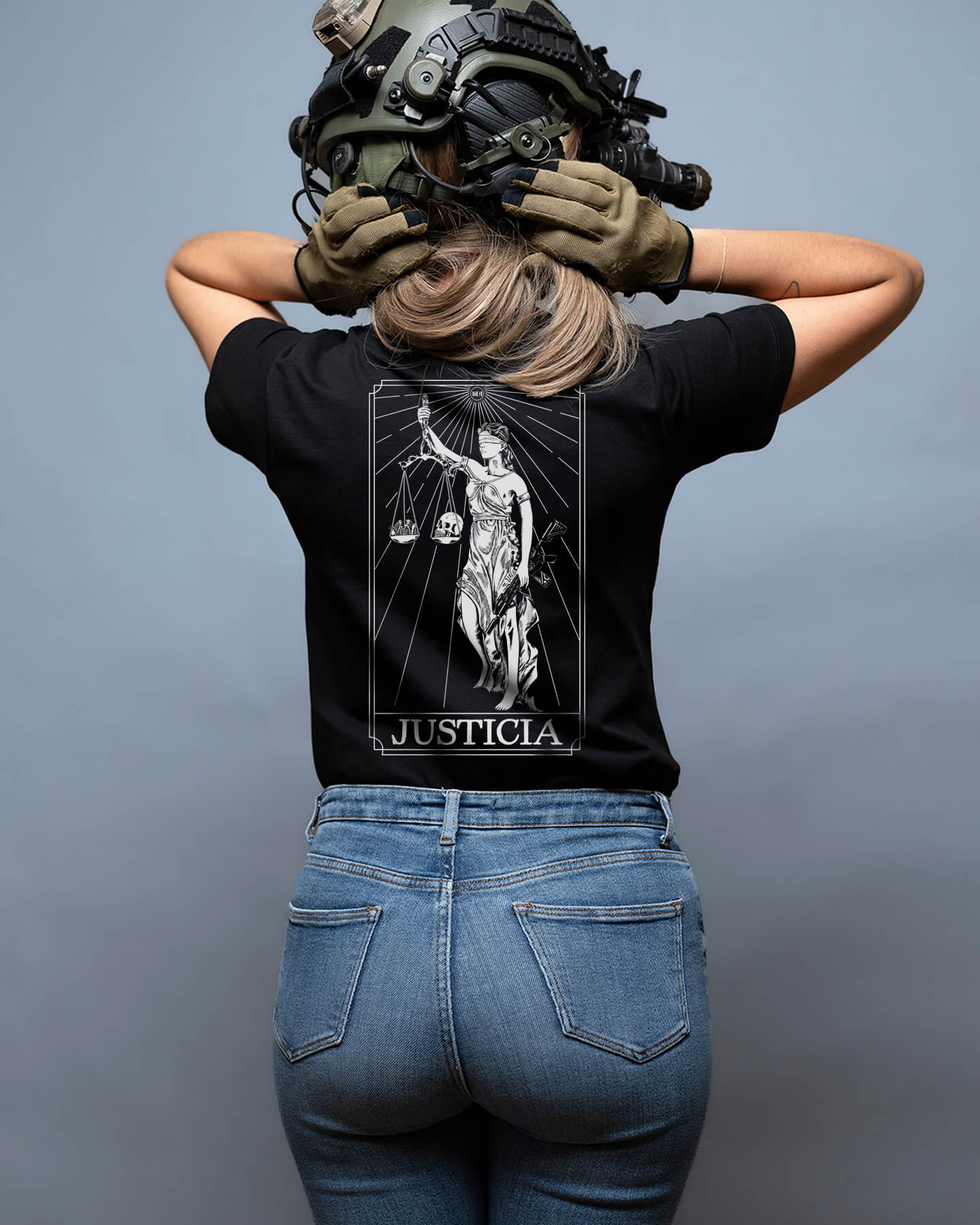 T-shirt femme Justicia Brothers In Arms - Black