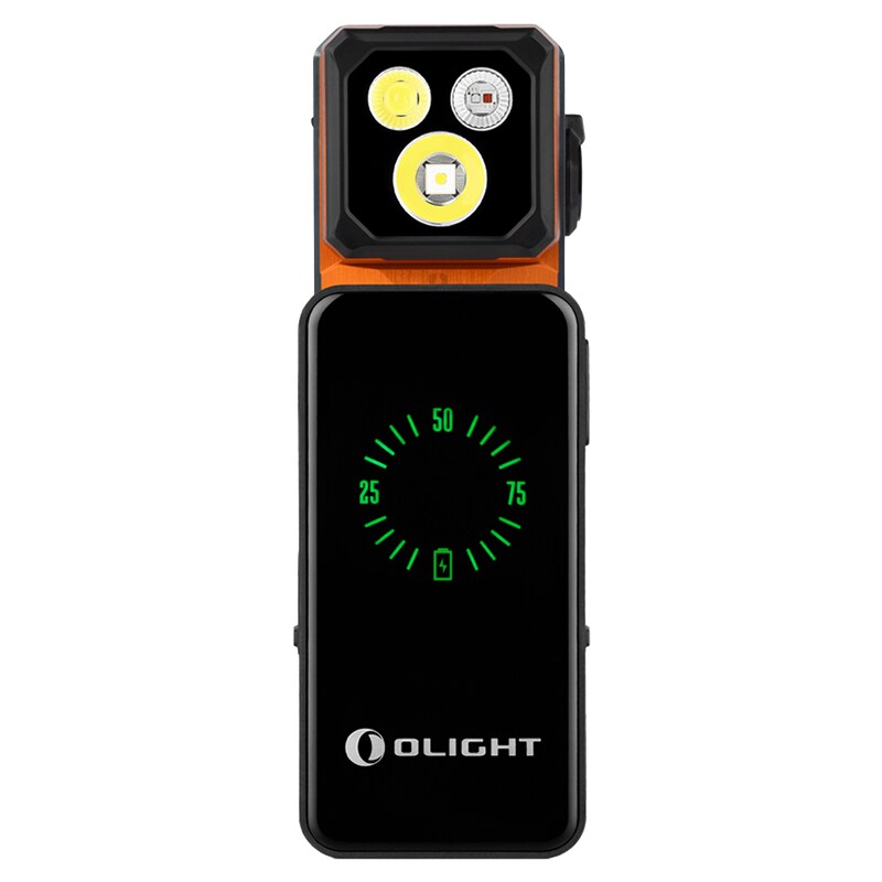 Lampe torche rechargeable Oclip 2 Ultra Premium Amber Orange Olight 580 lumens