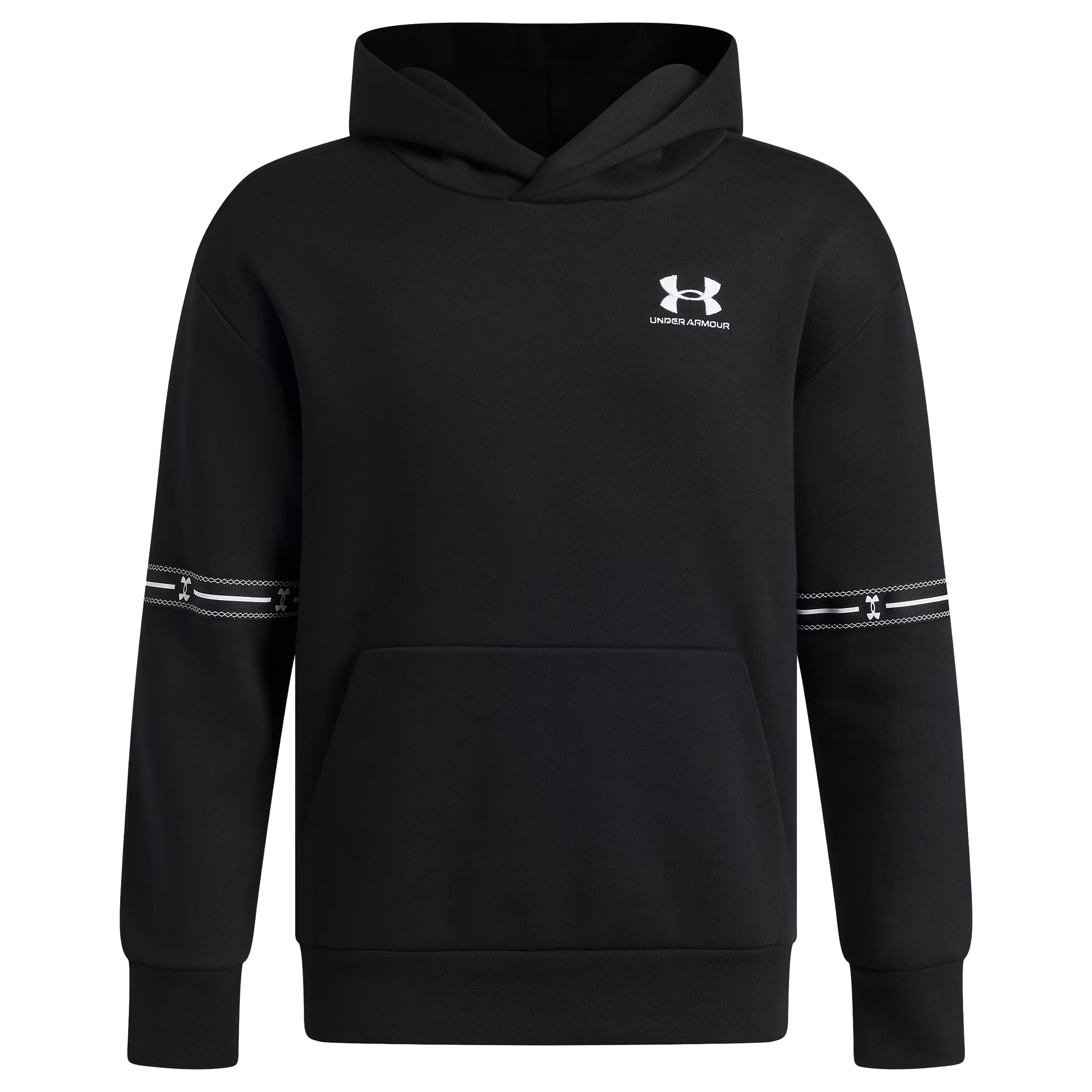 sweat à capuche Icon Fleece Taped Hoodie Under Armour - Ultimate Black/White