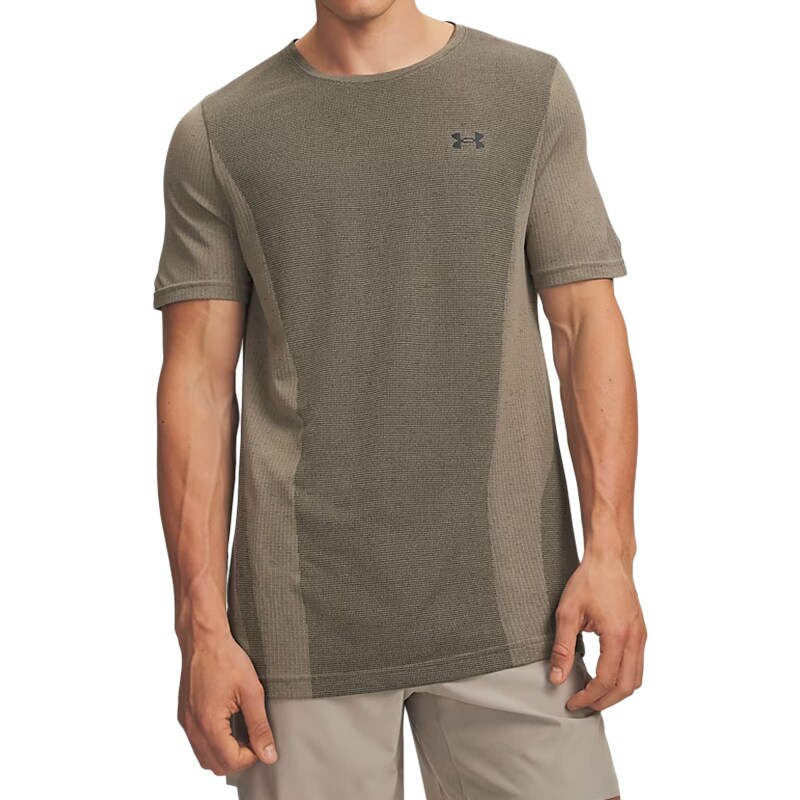 T-shirt Vanish Seamless Under Armour - Timberwolf Taupe / Ultimate Black