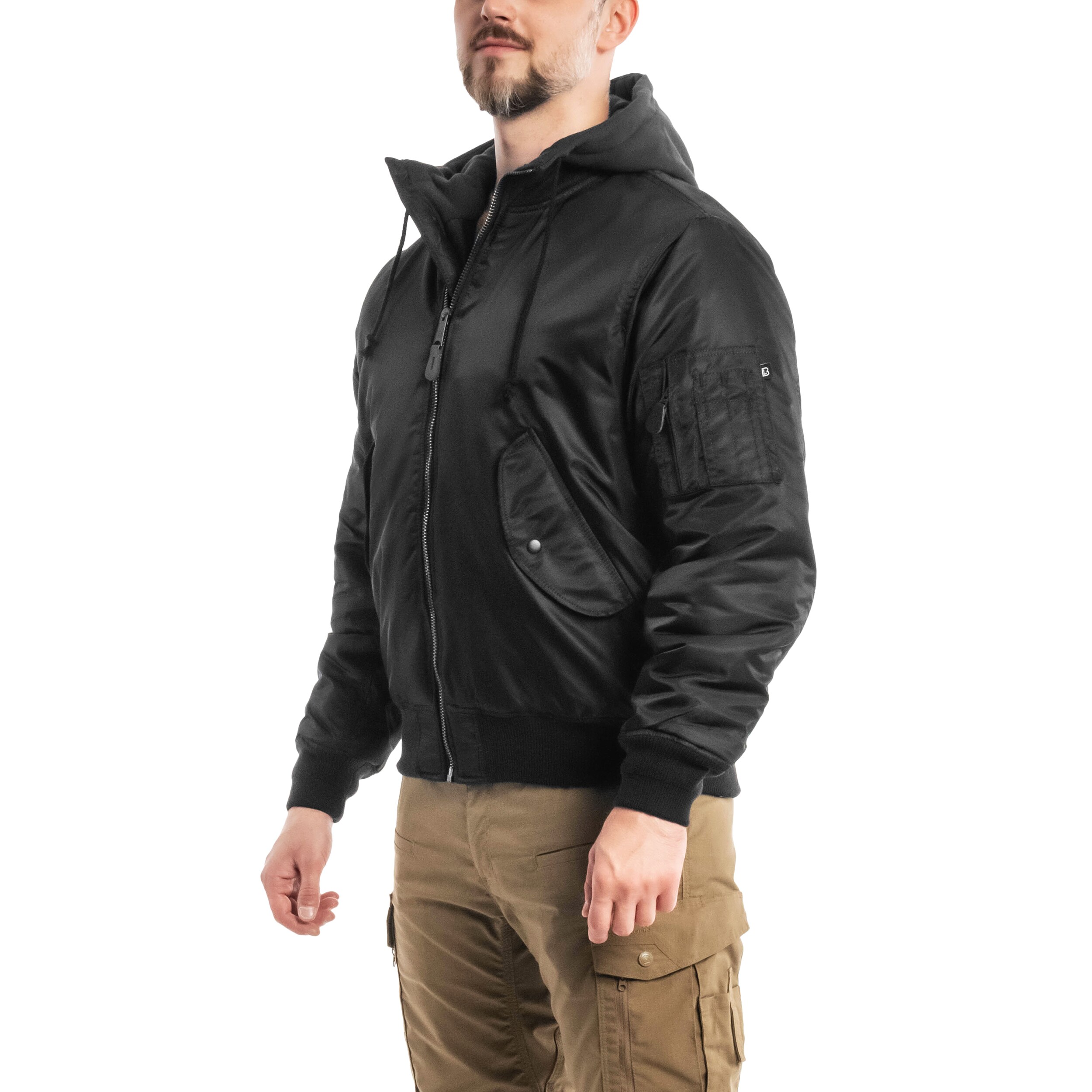 Veste MA1 Sweat Hooded Jacket Brandit - Black