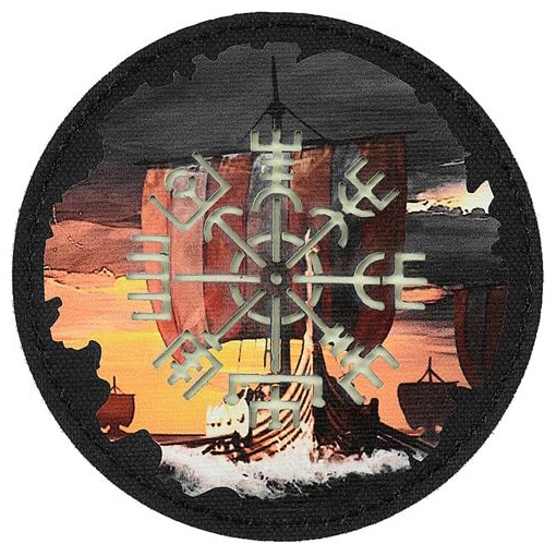 Patch Vegvisir Drakkar fluorescent M-Tac - Black