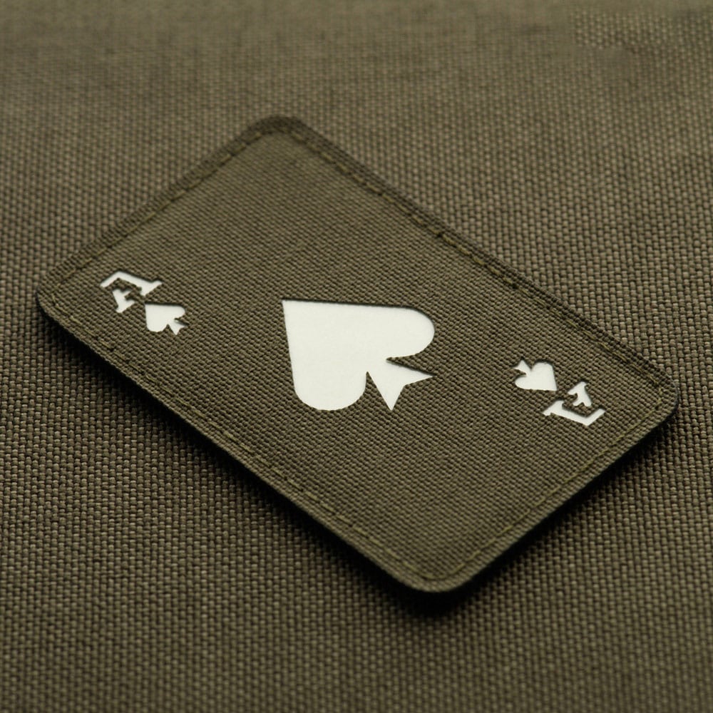 Patch fluorescent Ace Of Spades Laser Cut M-Tac - Ranger Green/GID