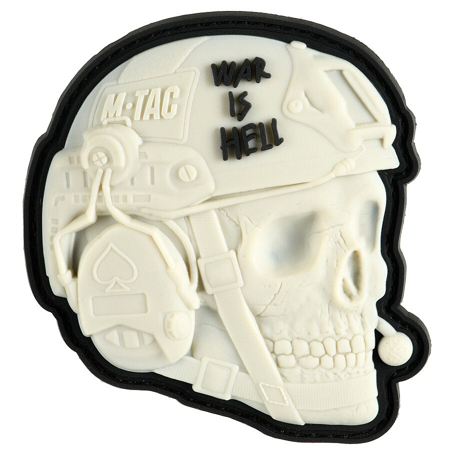 Patch War is Hell 3D PVC M-Tac - White 