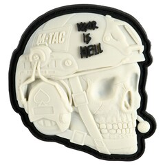Patch War is Hell 3D PVC M-Tac - White