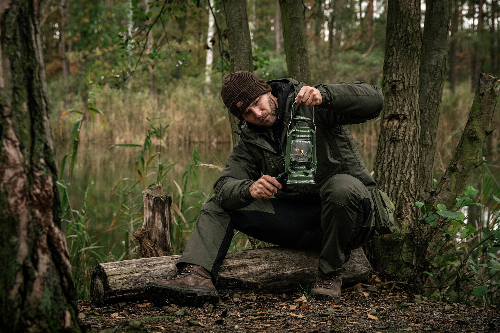 Lampe à huile 28 cm Mil-Tec - Olive