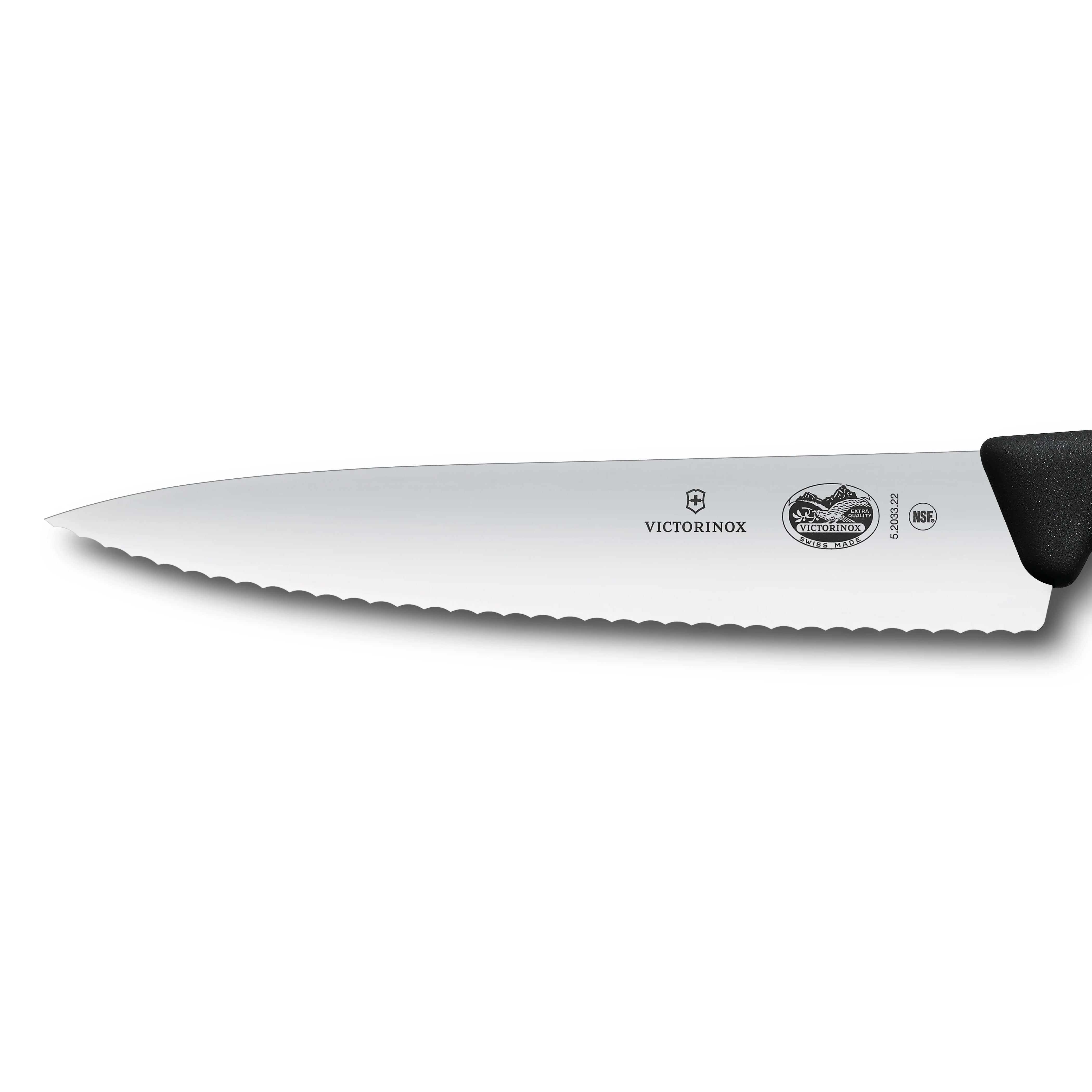 Couteau de cuisine - lame dentelée 19 cm Victorinox - Black