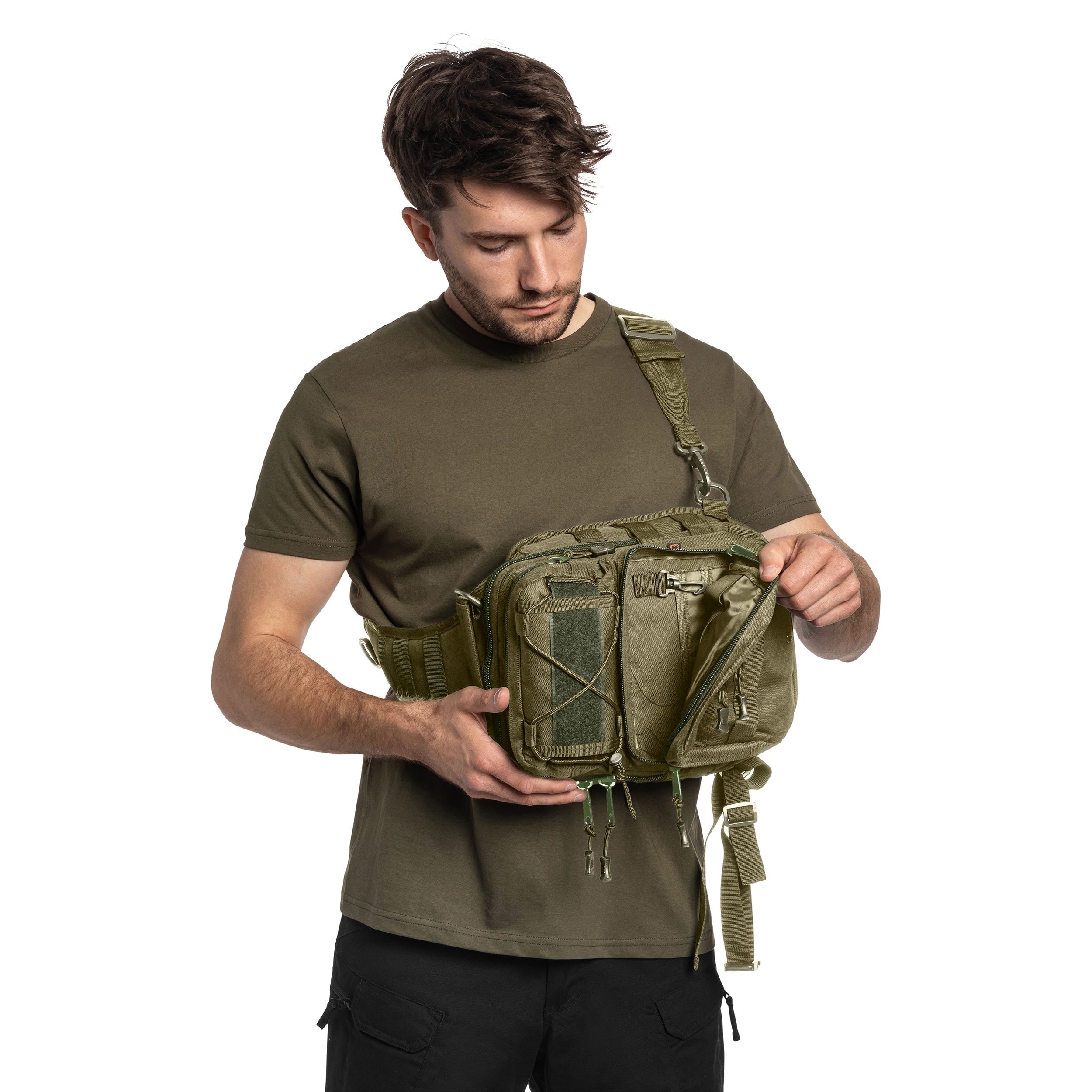 Sac à bandoulière Sling Tactical Large Badger Outdoor - Olive
