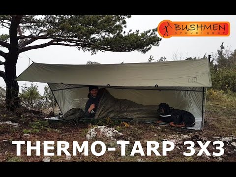 Bâche de bivouac Thermo Tarp avec isolation thermique Bushmen