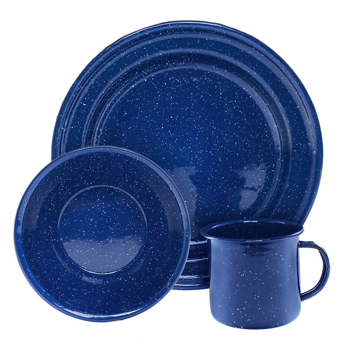 Set de vaisselle de voyage Western 12 pcs. Mil-Tec - Blue