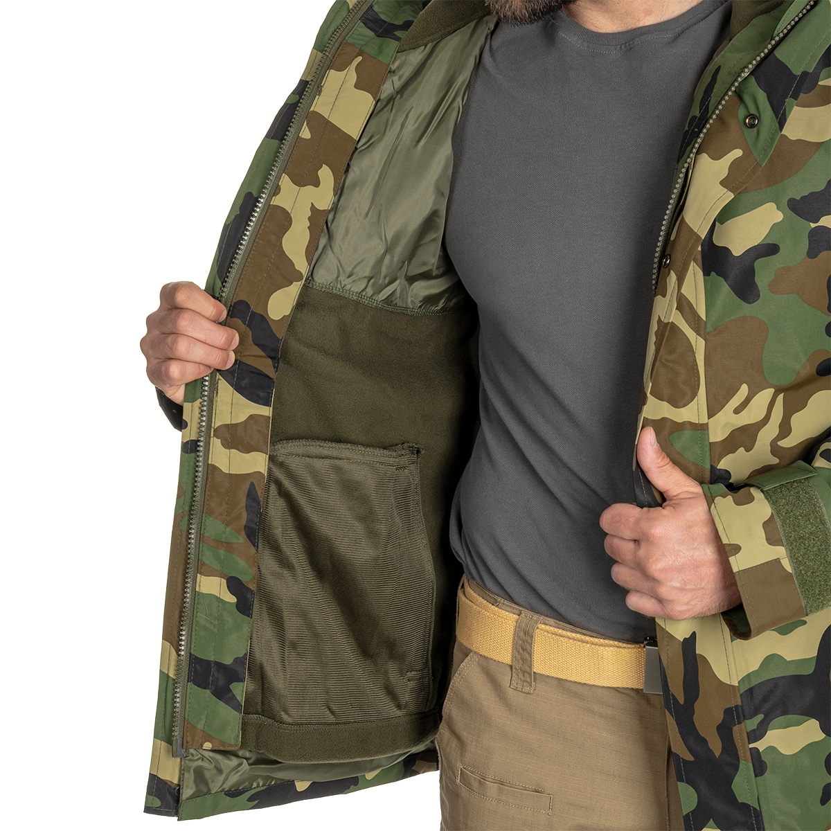 Veste ECWCS Wet Weather Gen.II avec doublure Mil-Tec - Woodland