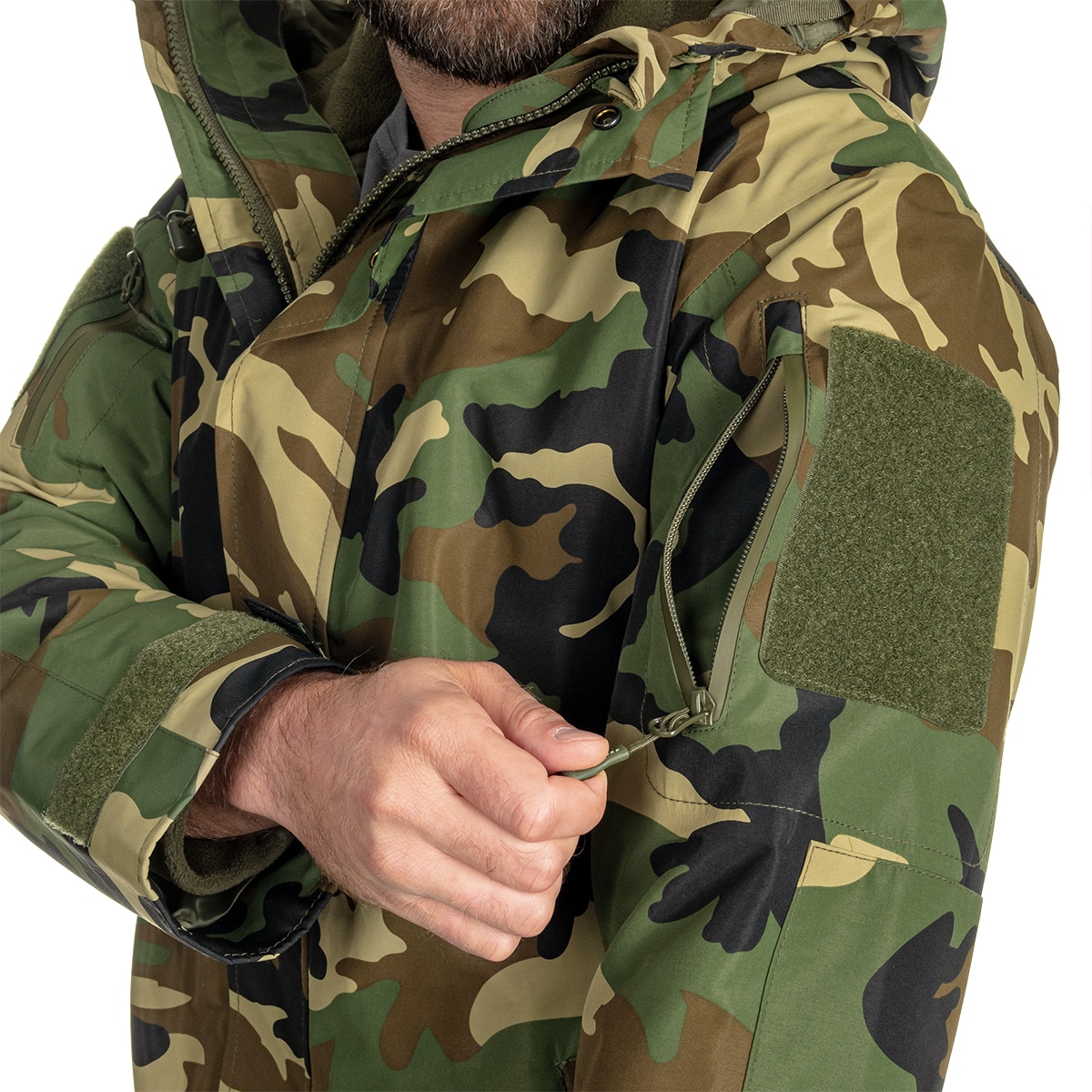 Veste ECWCS Wet Weather Gen.II avec doublure Mil-Tec - Woodland