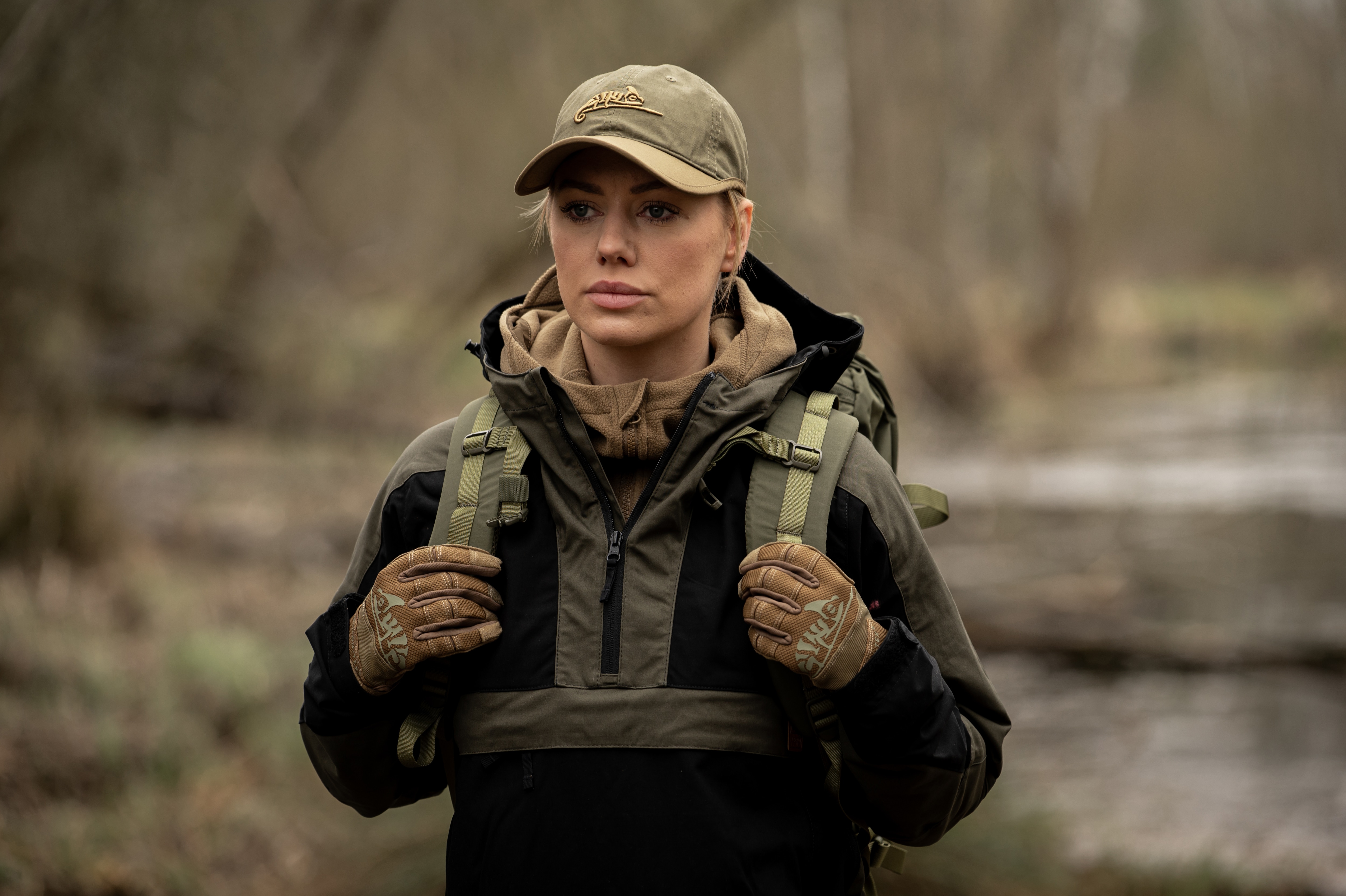 Casquette Logo Cap PolyCotton Rip-Stop Helikon - Adaptive Green/Coyote