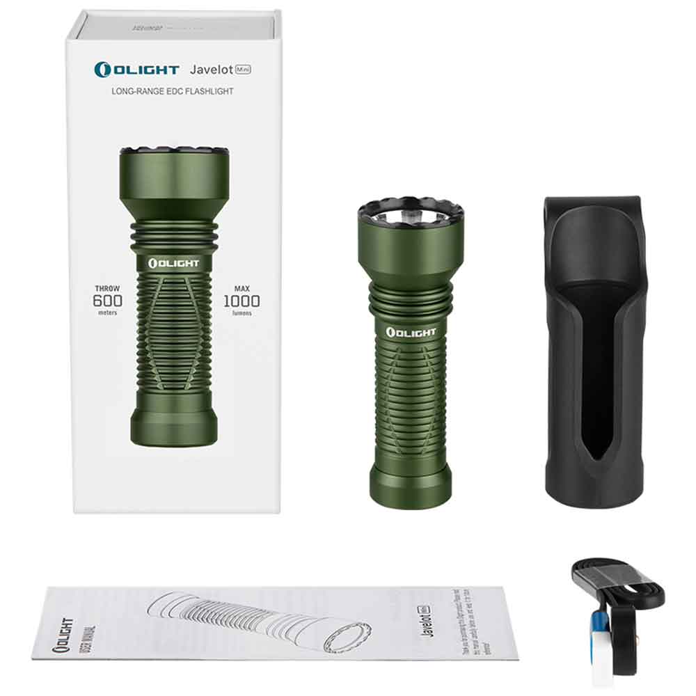 Lampe de poche tactique Javelot Mini - 1000 lumens  Olight - OD Green