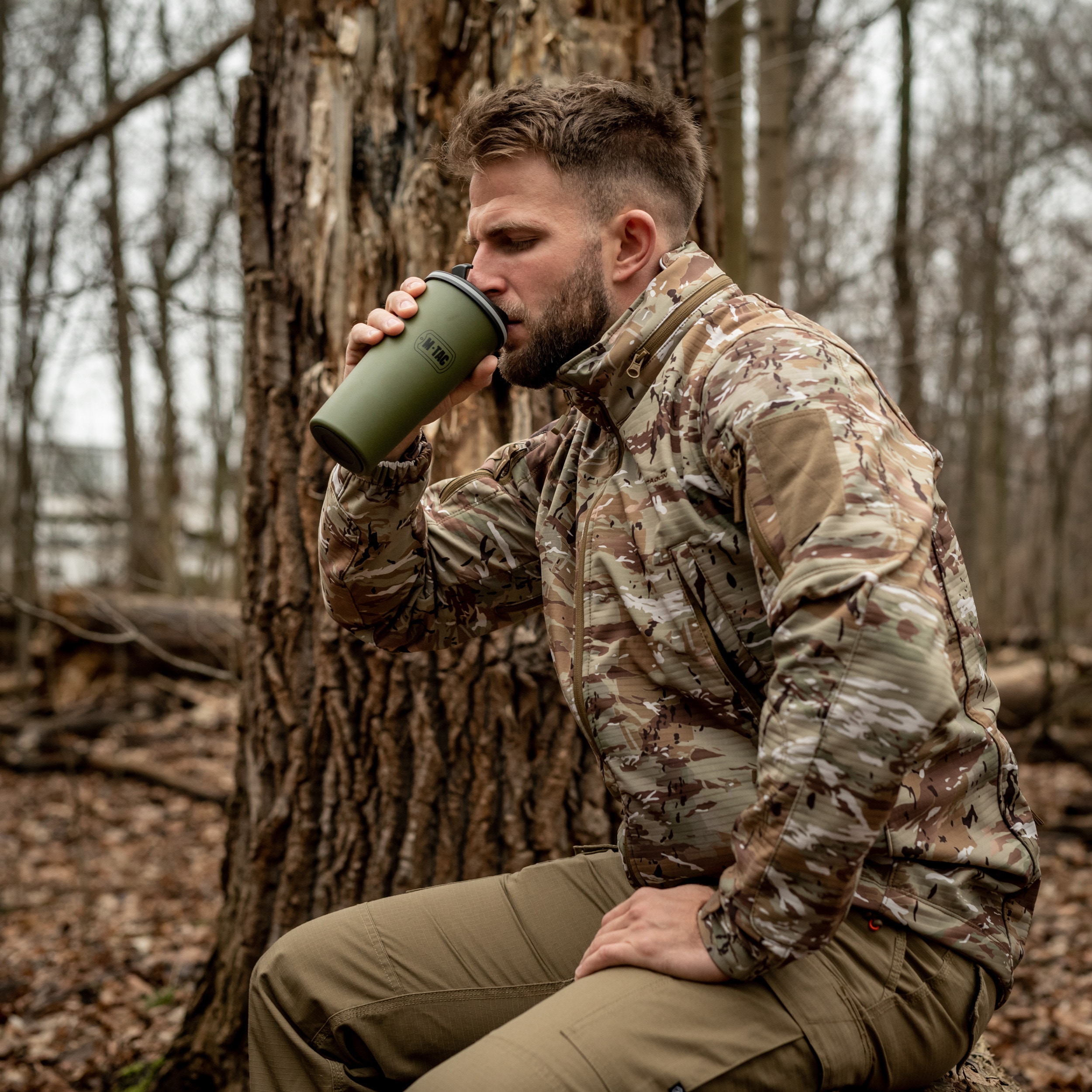 Mug thermique 0,45 L M-Tac - Olive