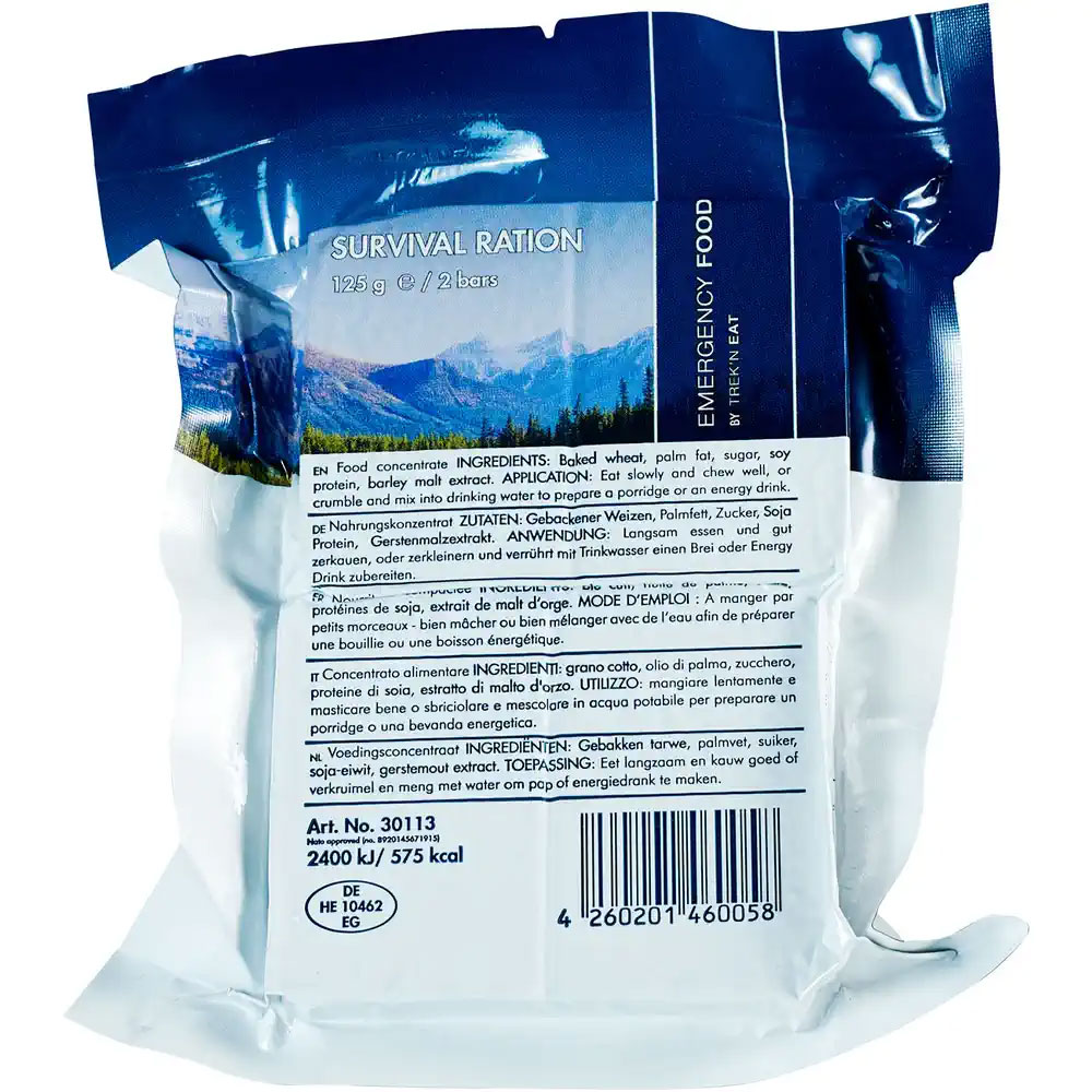 Ration alimentaire Survival 125 g Trek'n Eat