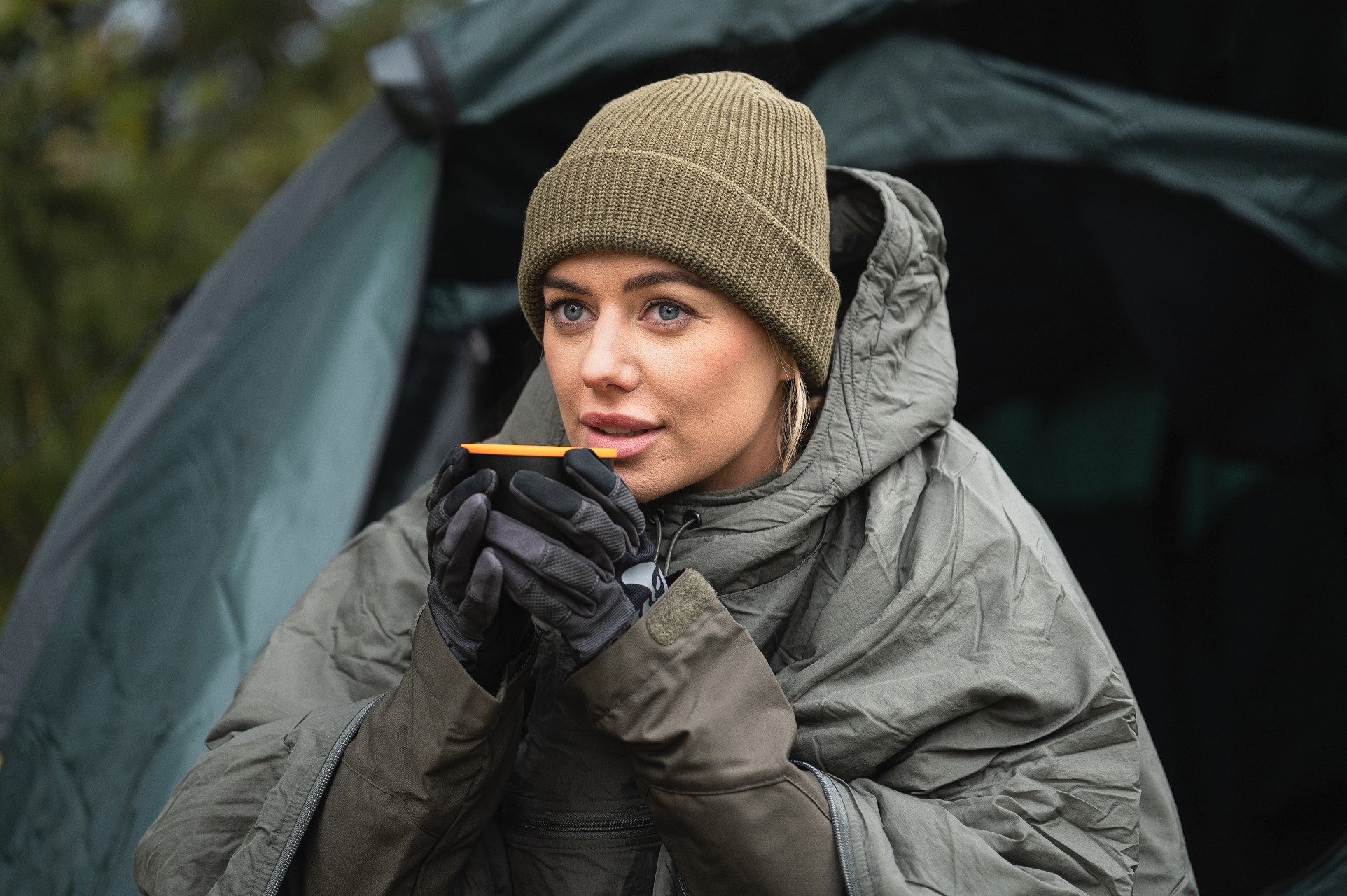 Bonnet Merino Wanderer Helikon-Tex - Olive Green