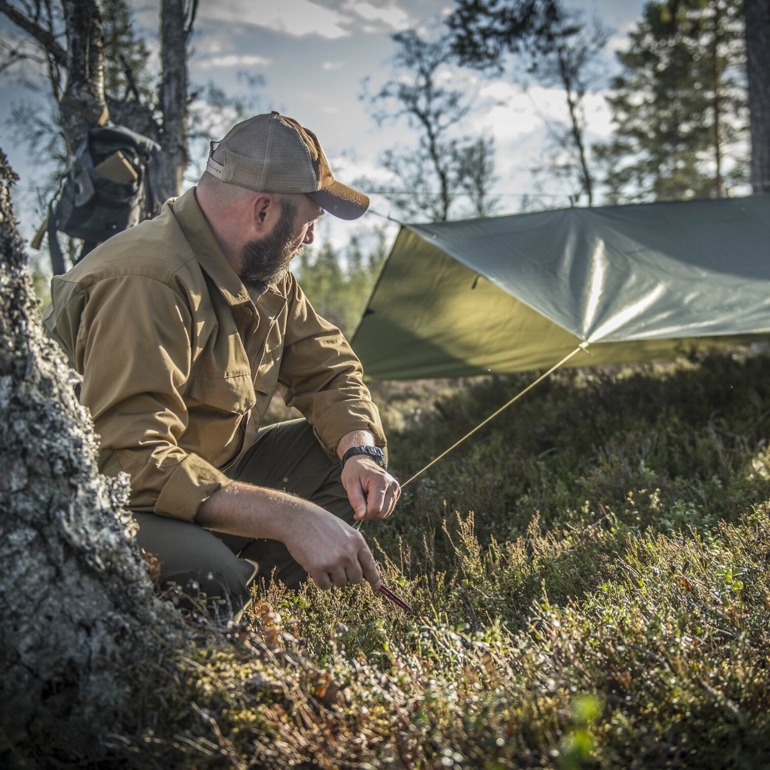 Bâche de bivouac Supertarp Helikon - Olive Green