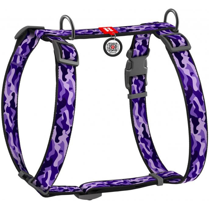 Harnais pour chien 25 mm WauDog - Purple Camo