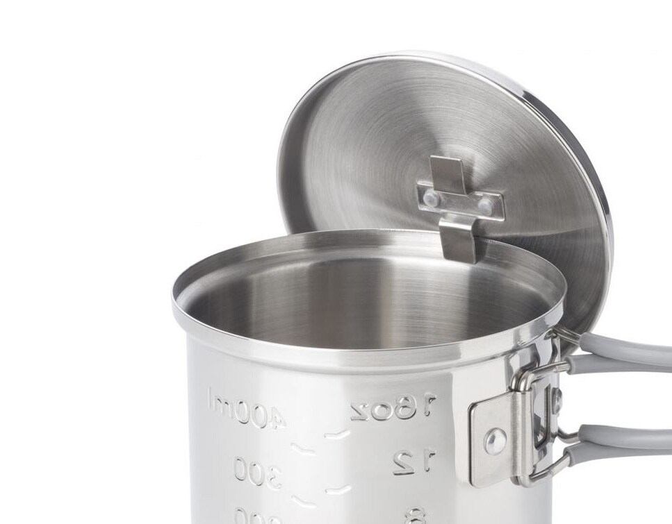 Cuisinière de voyage avec casserole Cookset Stainless steel 585 ml Esbit