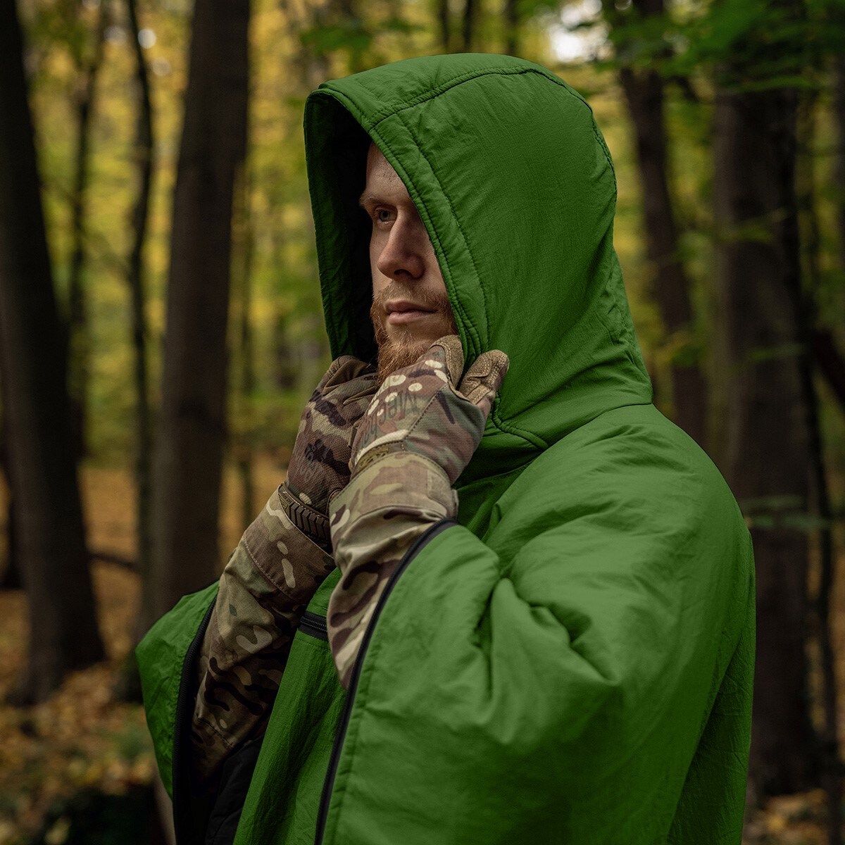 Poncho avec fonction de sac de couchage Swagman Roll Climashield Apex Helikon-Tex - Grass Green