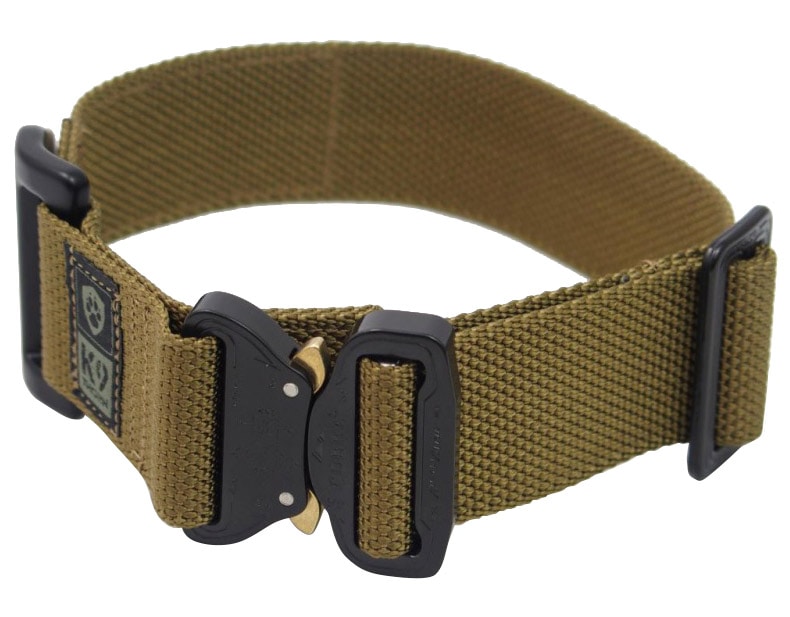 Collier tactique pour chien Cobra Alpha chien de taille moyenne K9 Thorn - coyote
