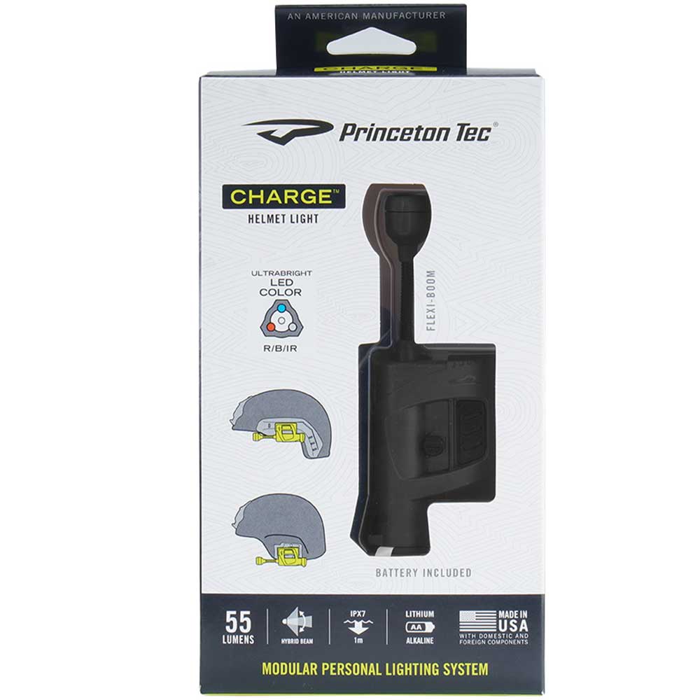 Lampe de poche pour casque Tec Charge MPLS 55 lumens Princeton - Black 