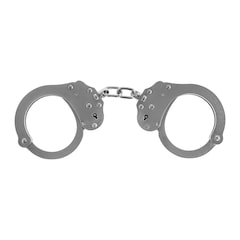 Menottes à chaîne Chain Steel Double Sided Double Lock Alcyon - Silver
