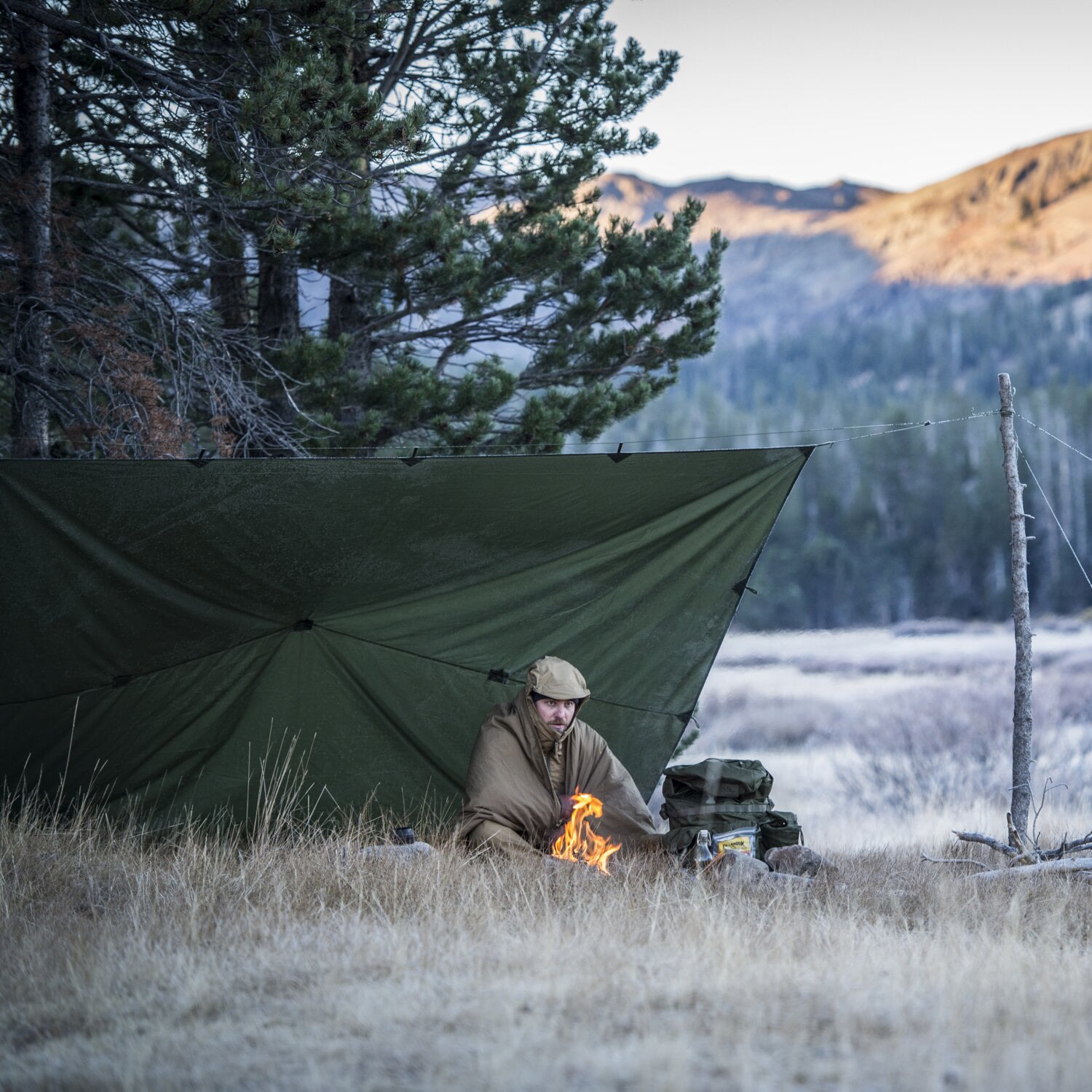 Bâche de bivouac Supertarp Helikon - Taiga Green