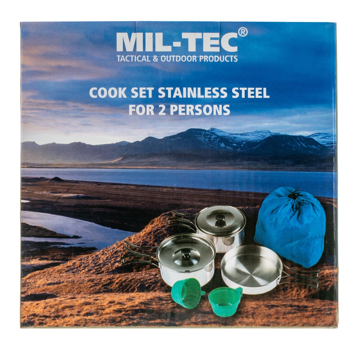 Set de vaiselle de bivouac Stainless Steel - 7 éléments Mil-Tec