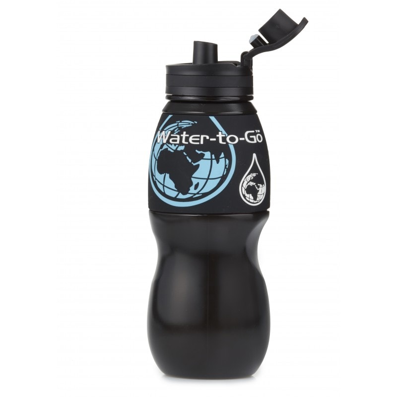 Bouteille avec filtre 750 ml Water-to-go - Black