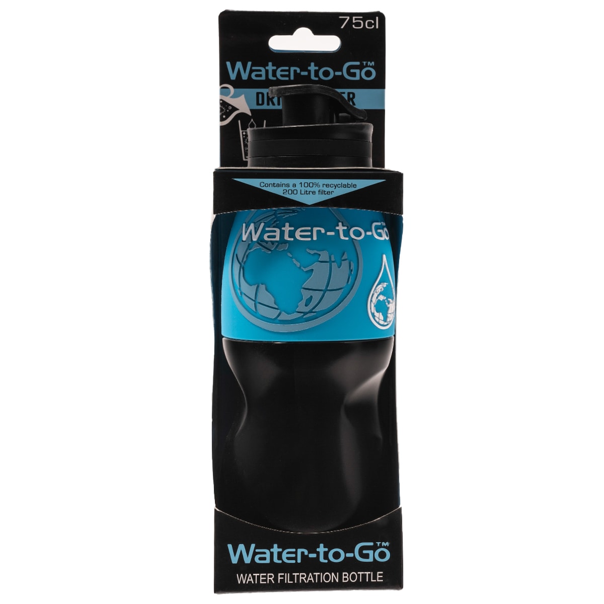 Bouteille avec filtre 750 ml Water-to-go - Blue