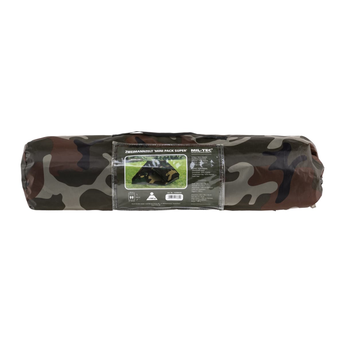 Tente 2 personnes Mini Pack Super Mil-Tec - Woodland