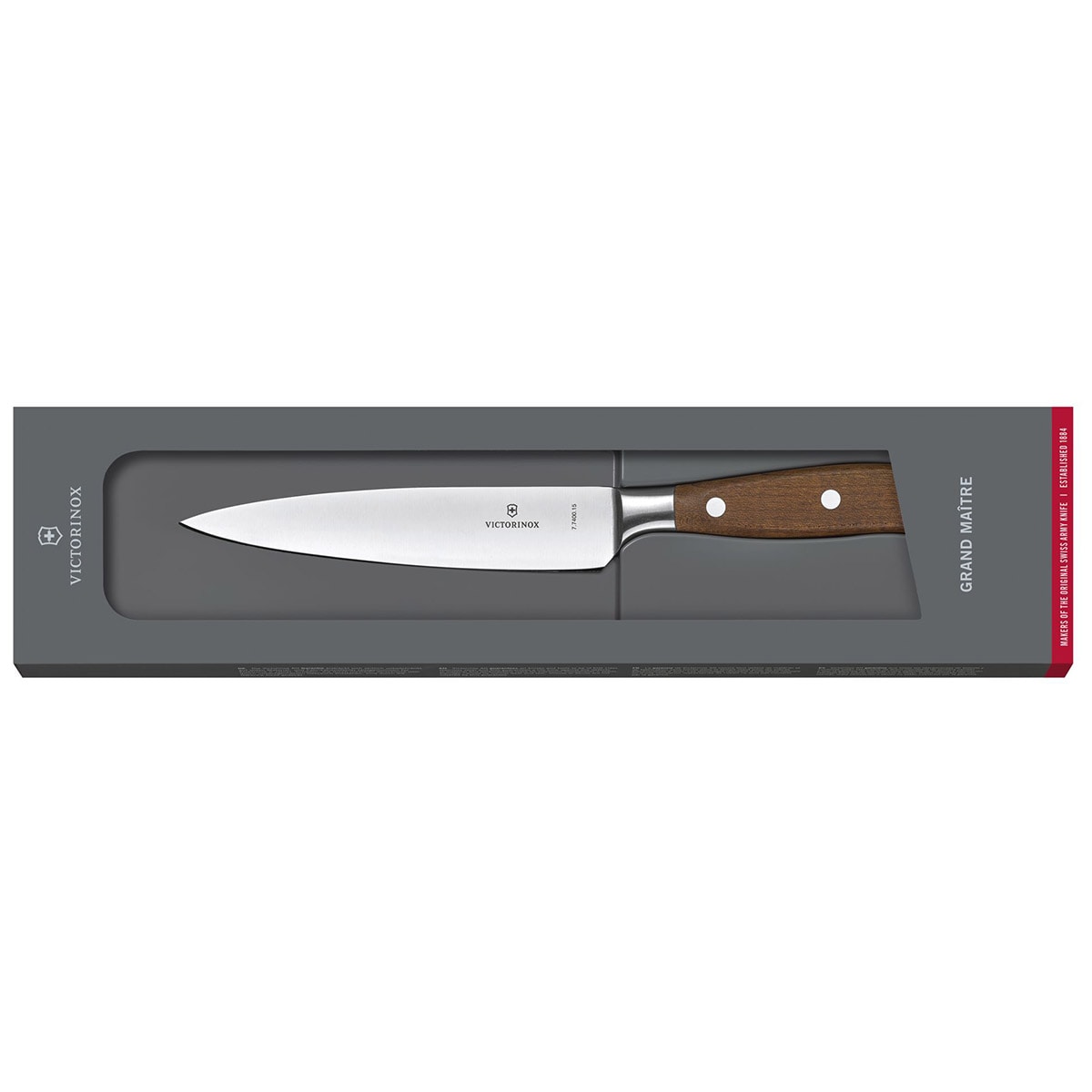 Couteau de cuisine - couteau de chef 15 cm  Grand Maitre Wood Victorinox