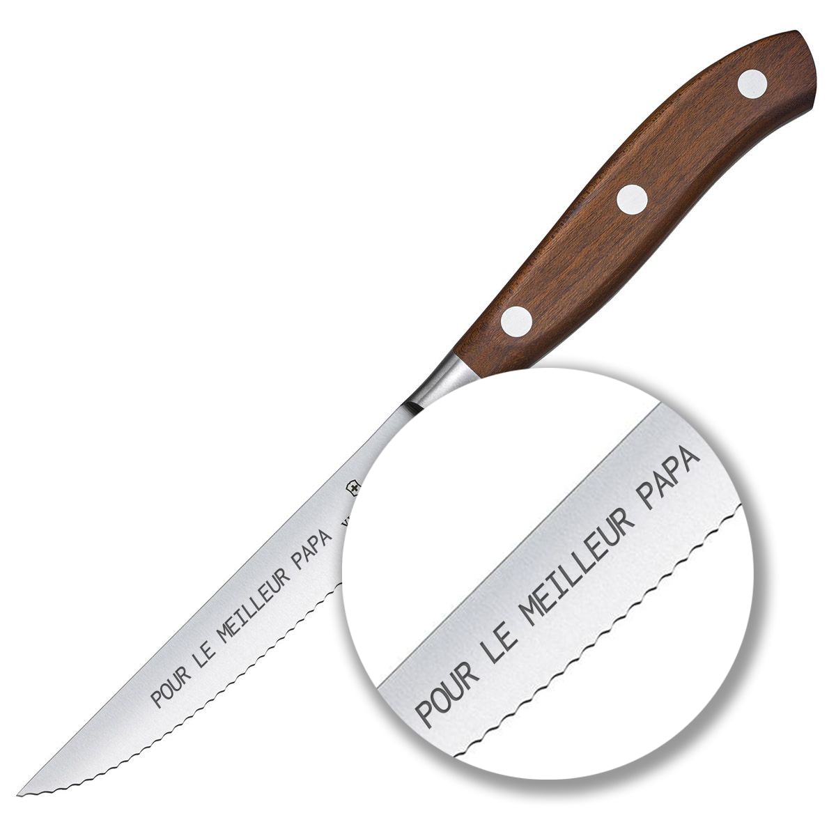 Couteau de cuisine - couteau à steak 12 cm  Grand Maitre Wood Victorinox