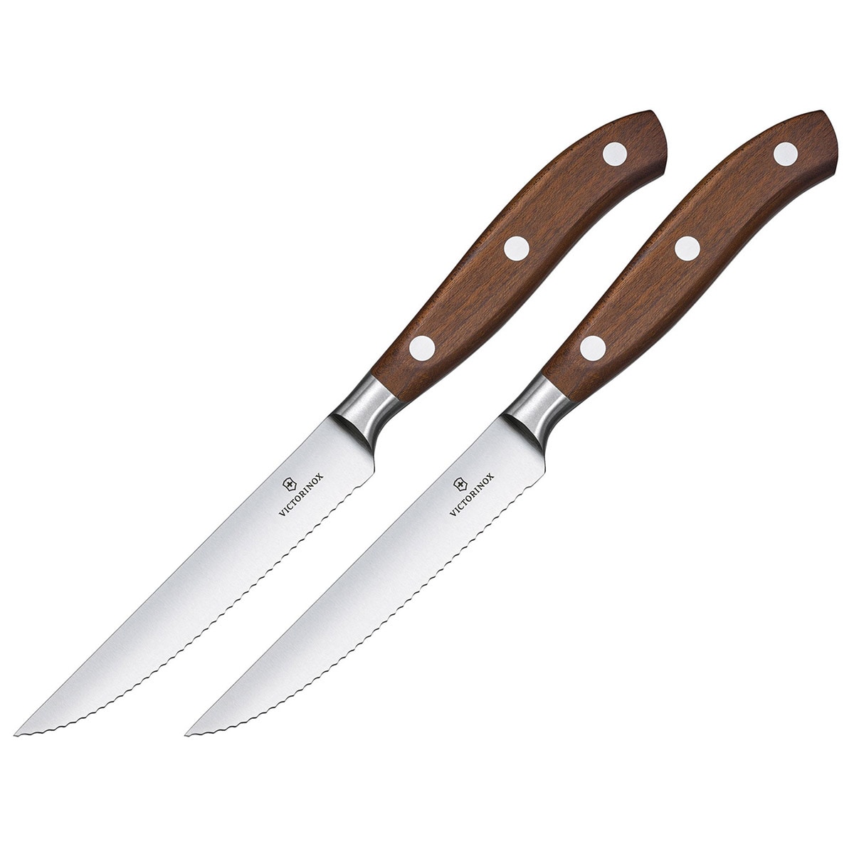 Ensemble de deux couteaux de cuisine - couteau à steak 12 cm  Grand Maitre Wood Victorinox