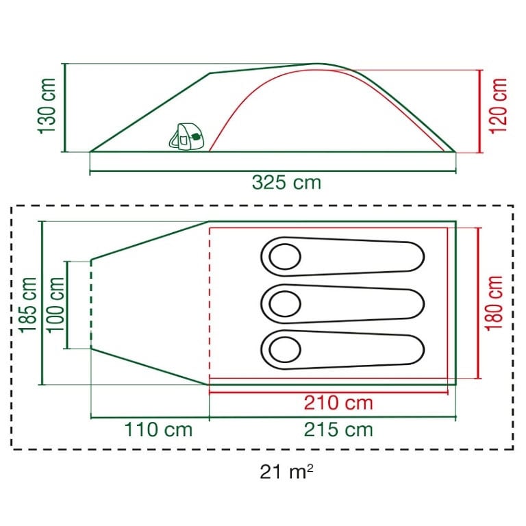 Tente 3-personnes Blackout 3 Coleman 