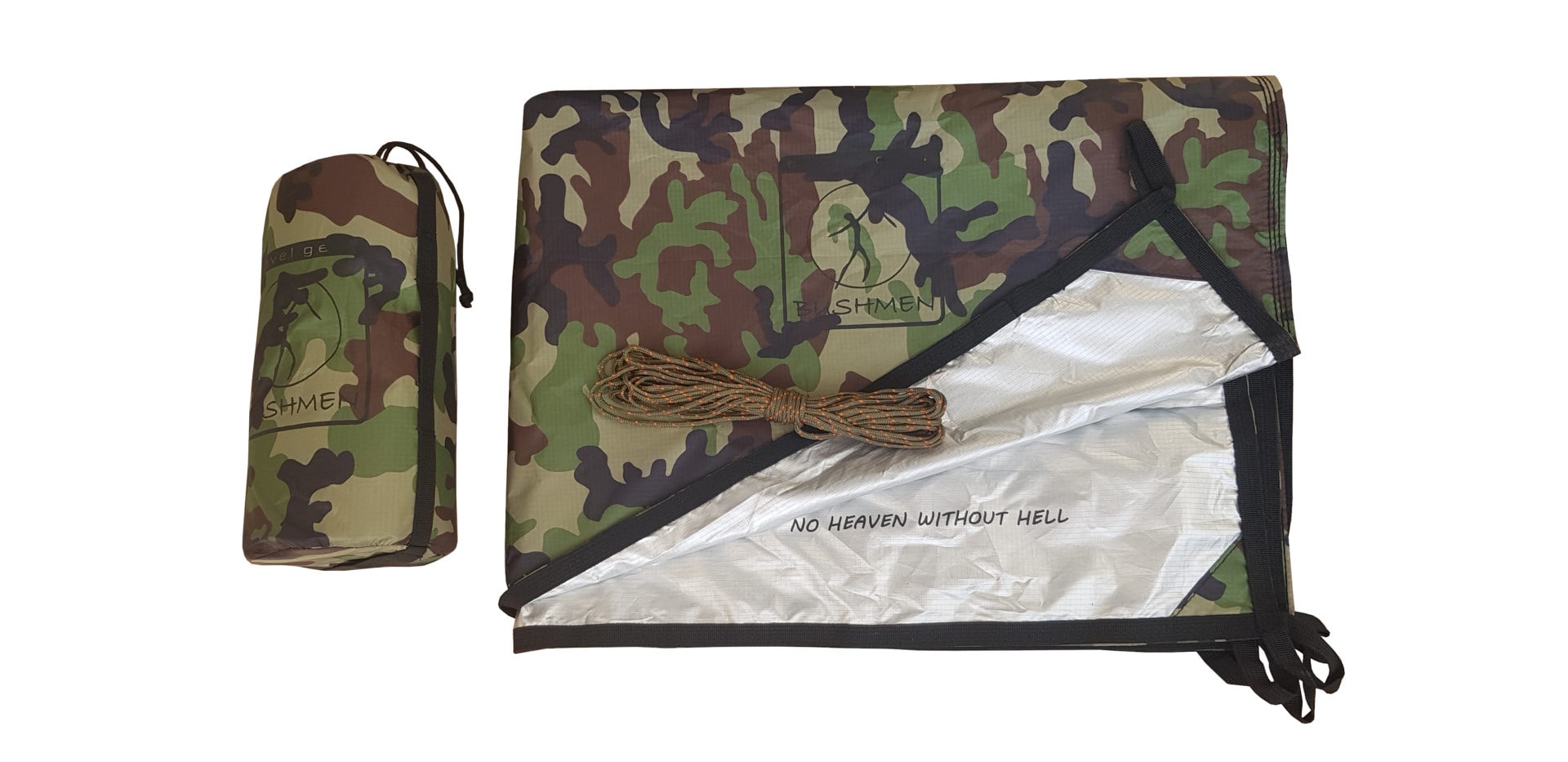 Bâche de bivouac avec isolation thermique Thermo Tarp Bushmen 3x3 Camo